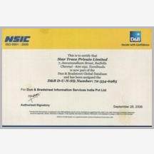 D & B certificate-Star Trace